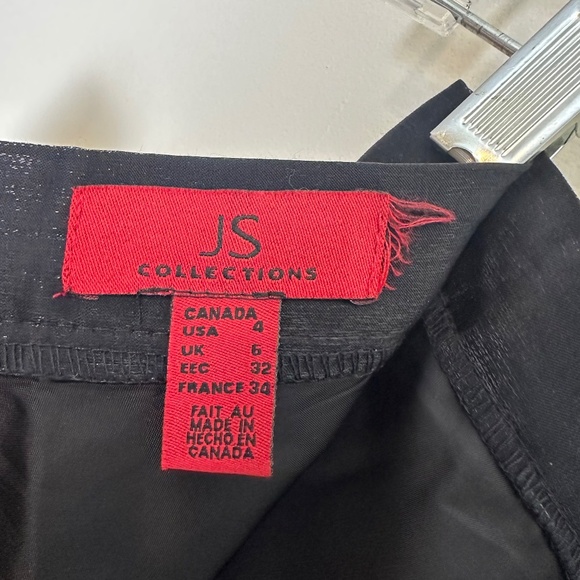 JS COLLECTIONS Shimmery Organza Tulle Maxi Skirt 3 Layers, Black | Sz 4 - Picture 2 of 8